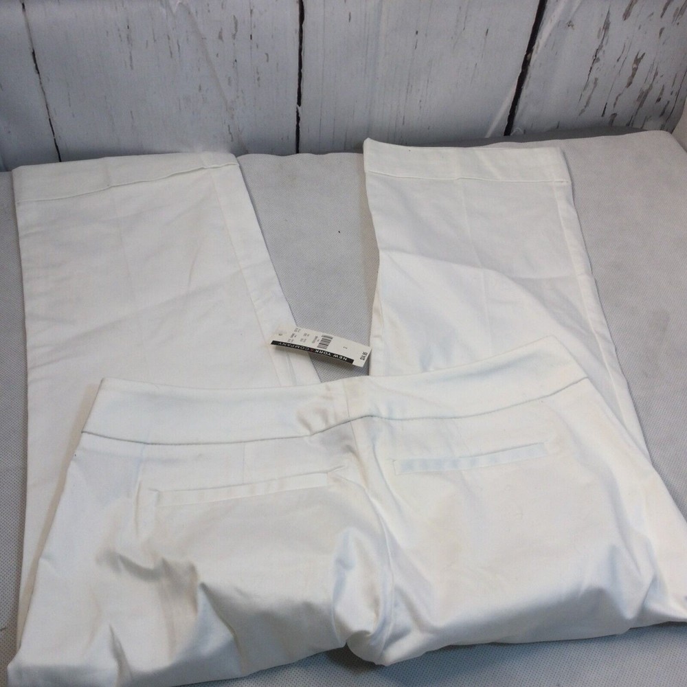 New York Company Summer Stretch White Crop Slim Leg Size 2 New